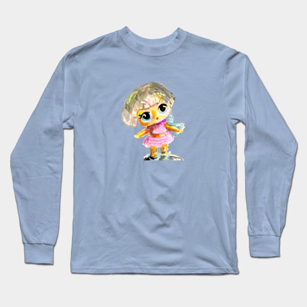 Original art of Surprise LOL doll. Long Sleeve T-Shirt by Peaceful Pigments